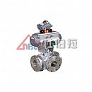 气动三通球阀